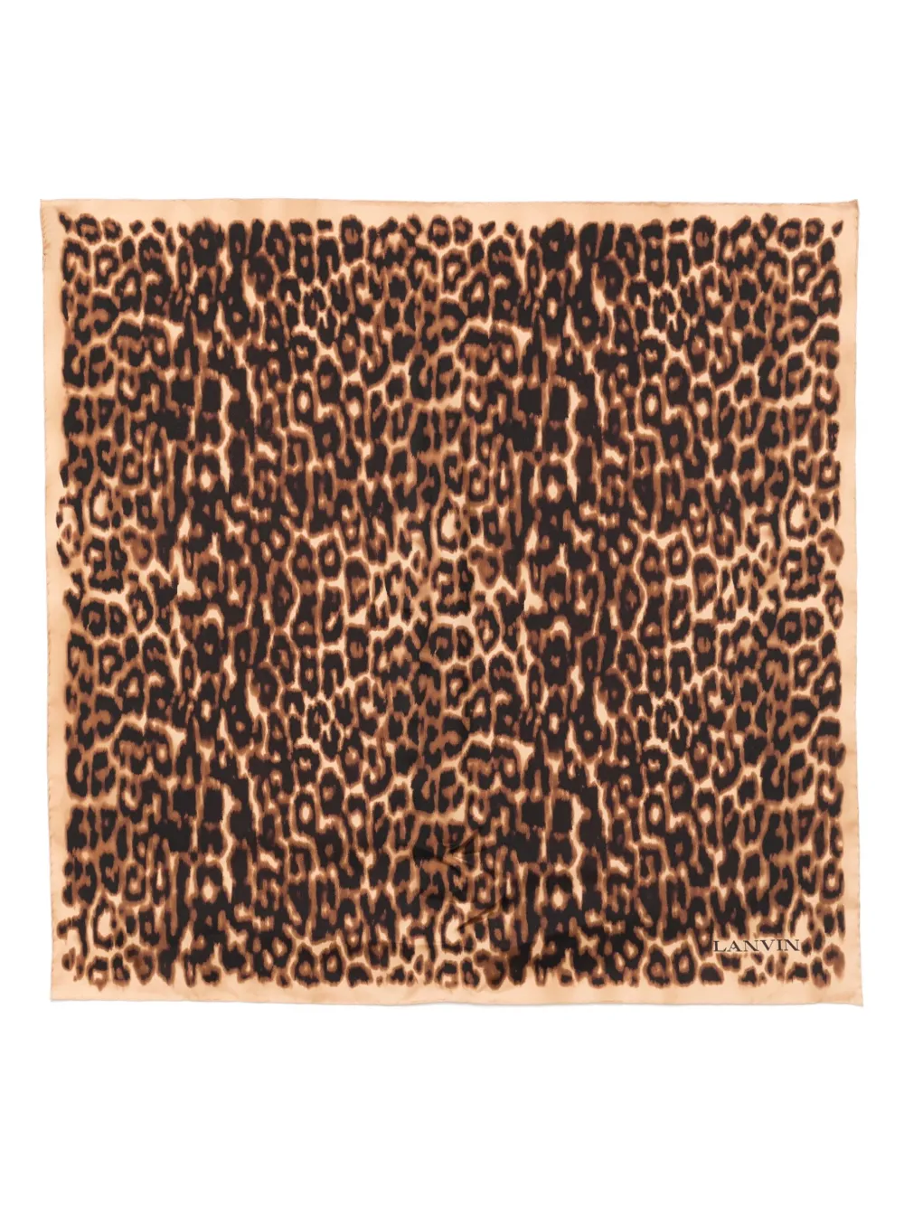 Lanvin leopard-print silk scarf | Brown | Image 1