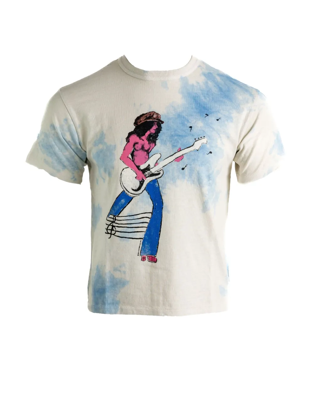 Erl Tie-dye Graphic-print T-shirt In White