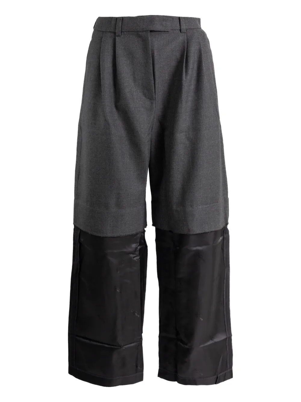 Vaquera pleated-front panelled trousers | Grey | Image 1