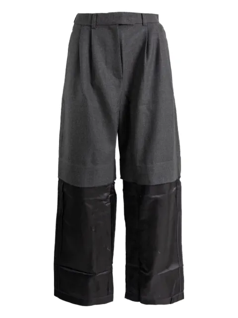 Vaquera pleated-front panelled trousers
