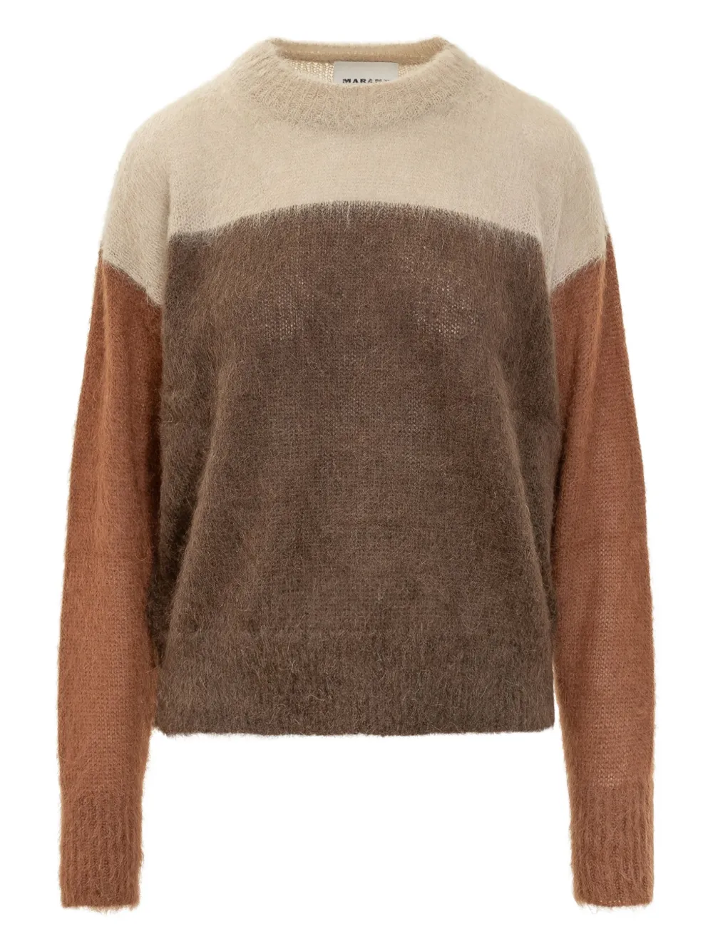 Isabel Marant Étoile Colour-block Long-sleeves Sweater In Brown
