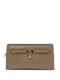 Michael Michael Kors Hamilton chain-strap lock clutch - Brown
