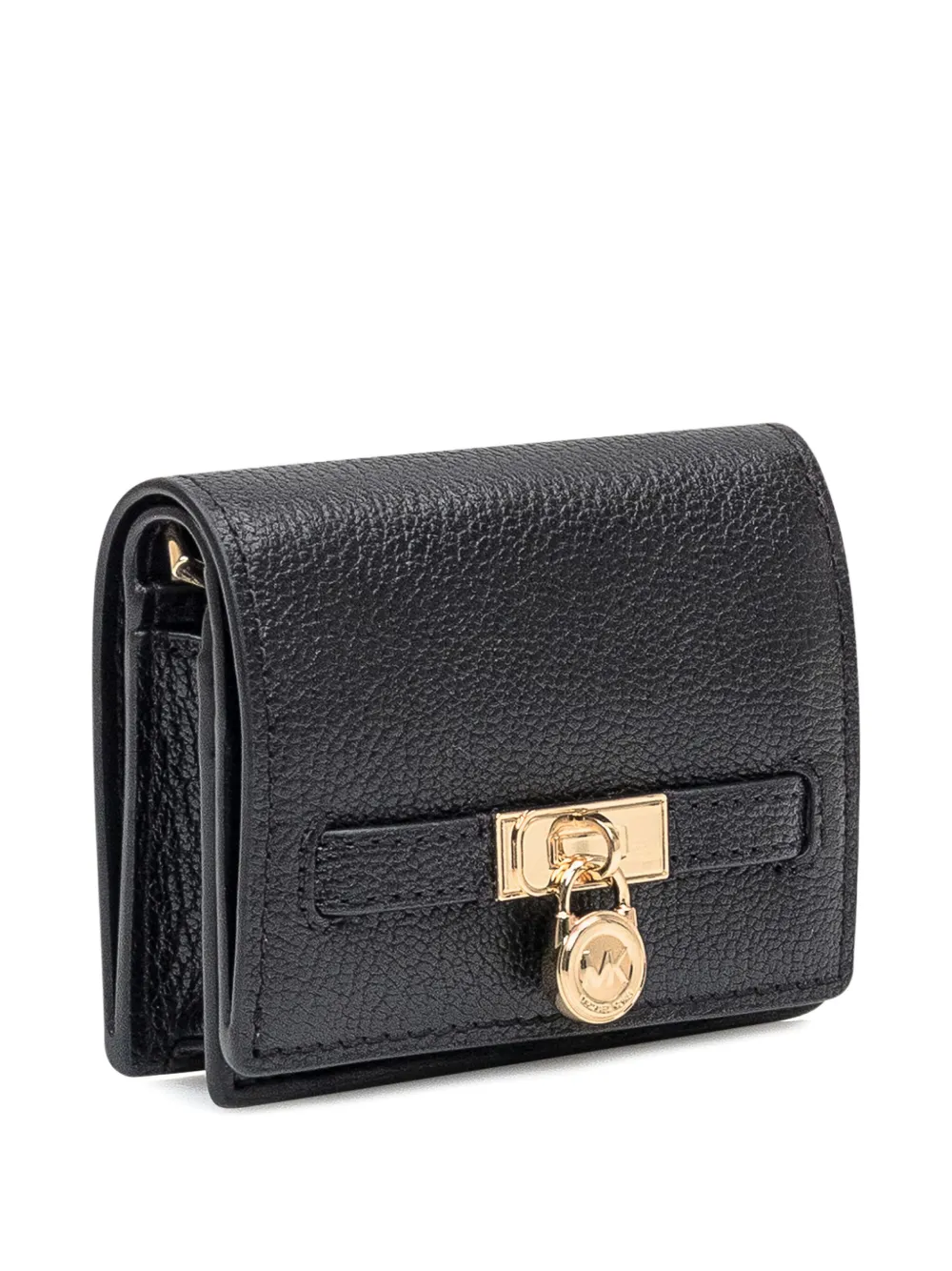 Michael Kors lock-detail leather wallet Zwart