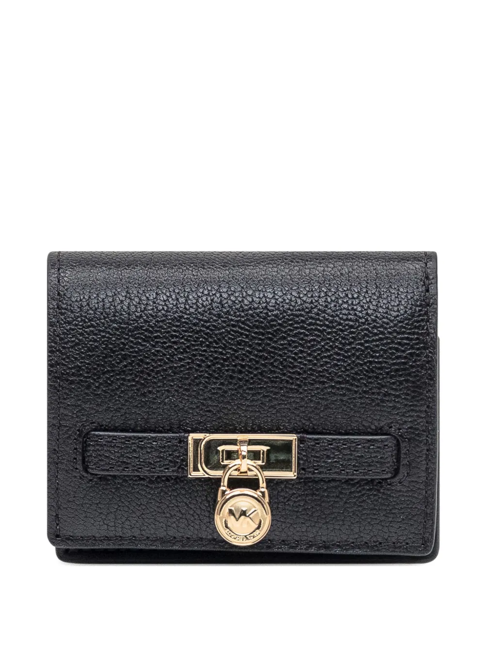 Michael Kors lock-detail leather wallet Zwart