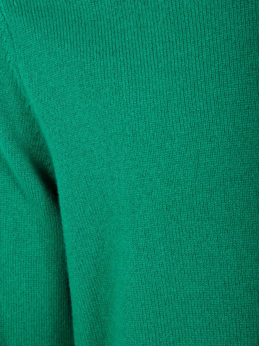 Mc2 Saint Barth Ribbed Hem Crew Neck Lambswool Sweater In Green