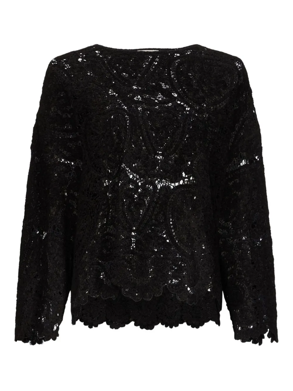 LouLou de Saison crochet lace sweater | Black | Image 1