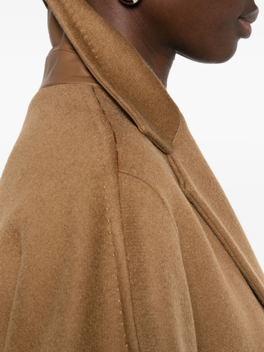 Max Mara Notched-lapel Coat In Brown