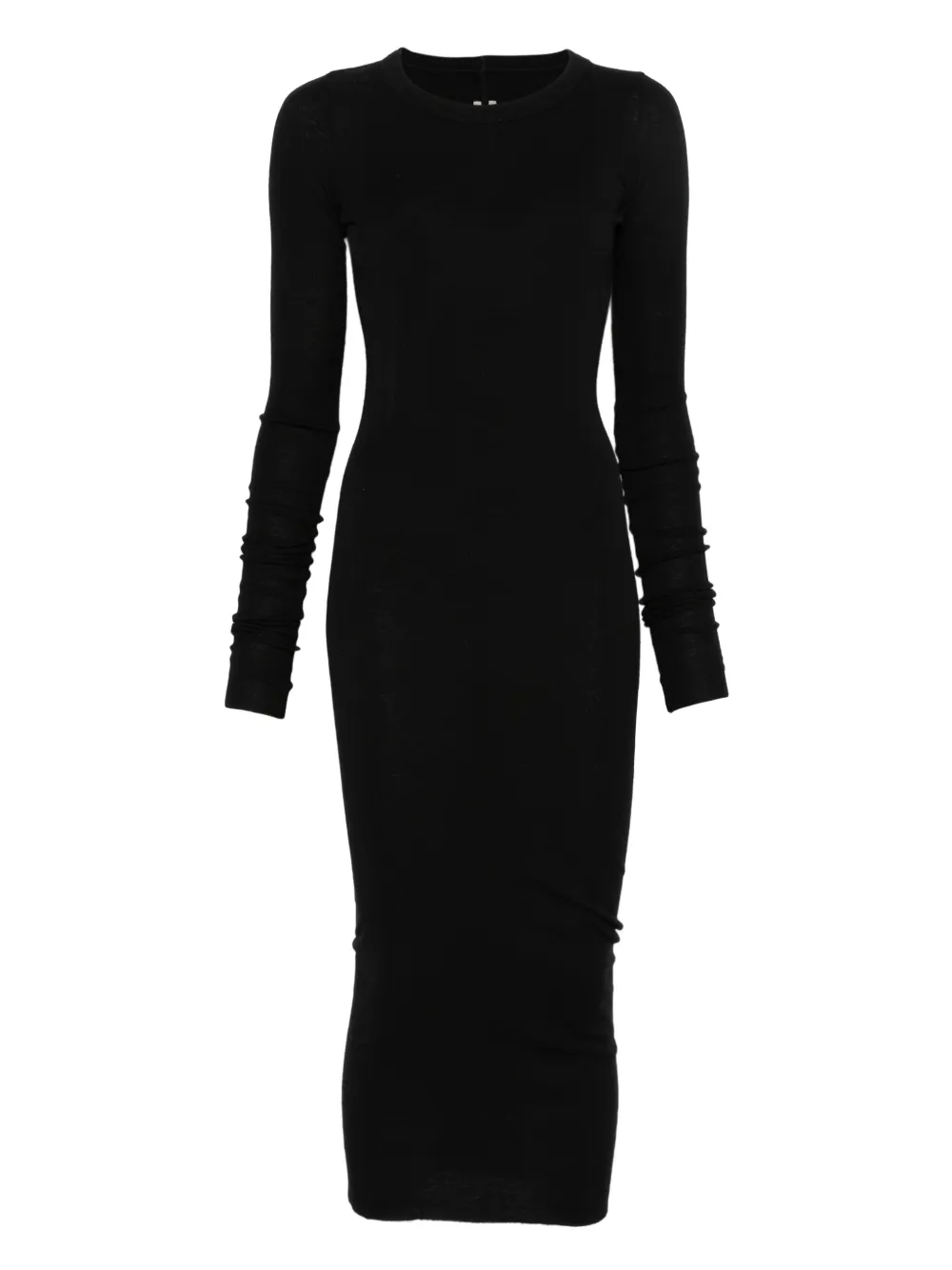Rick Owens long-sleeve midi dress | Black | Image 1
