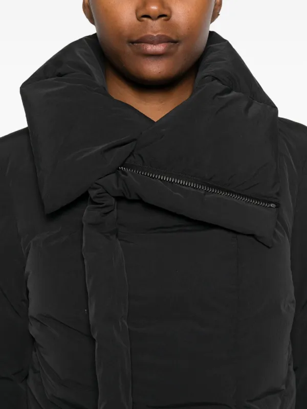 Rick Owens Asymmetrical Quilted Jacket | Black | FARFETCH