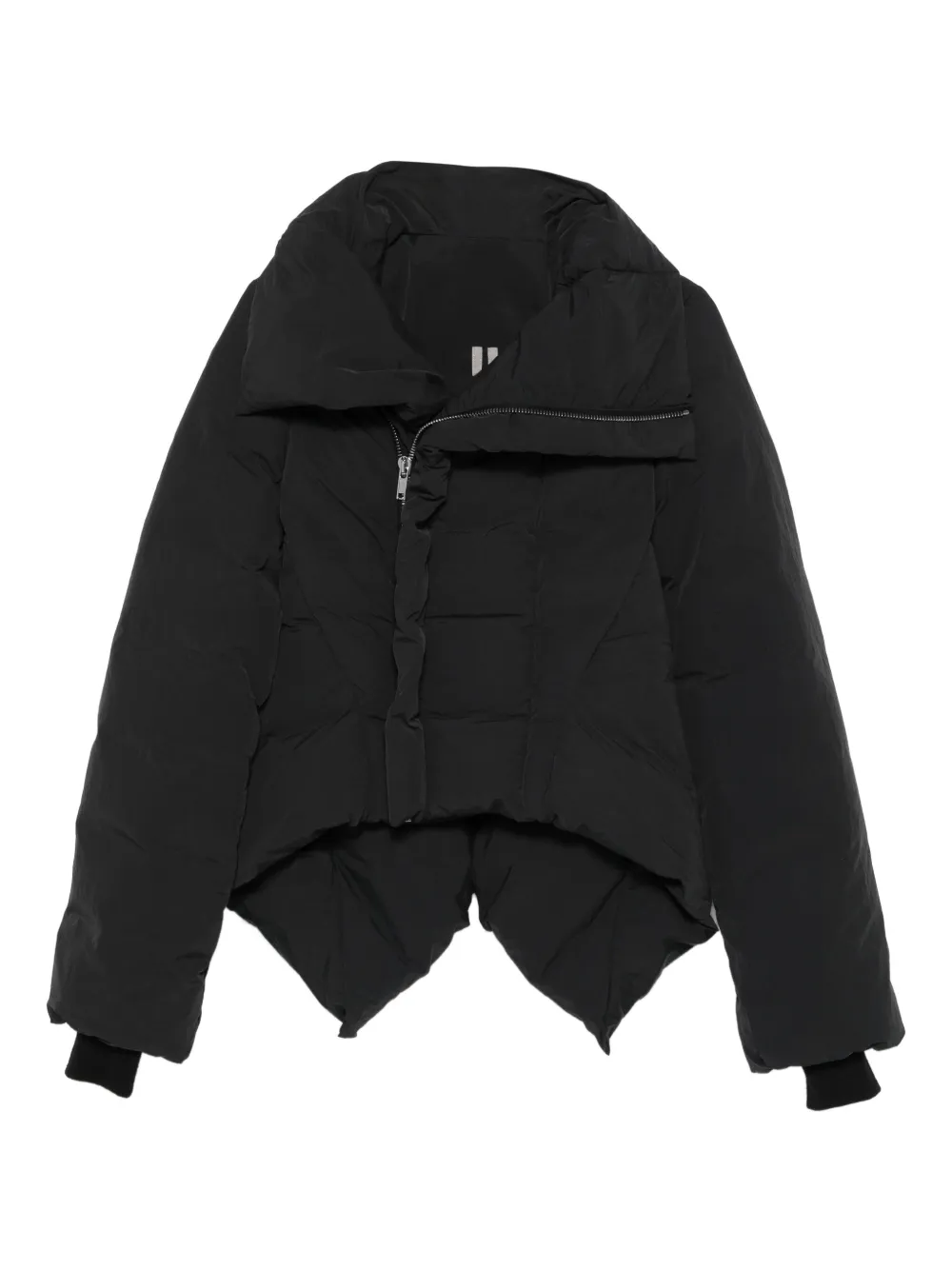 Rick Owens asymmetrical quilted jacket | Black | Image 1