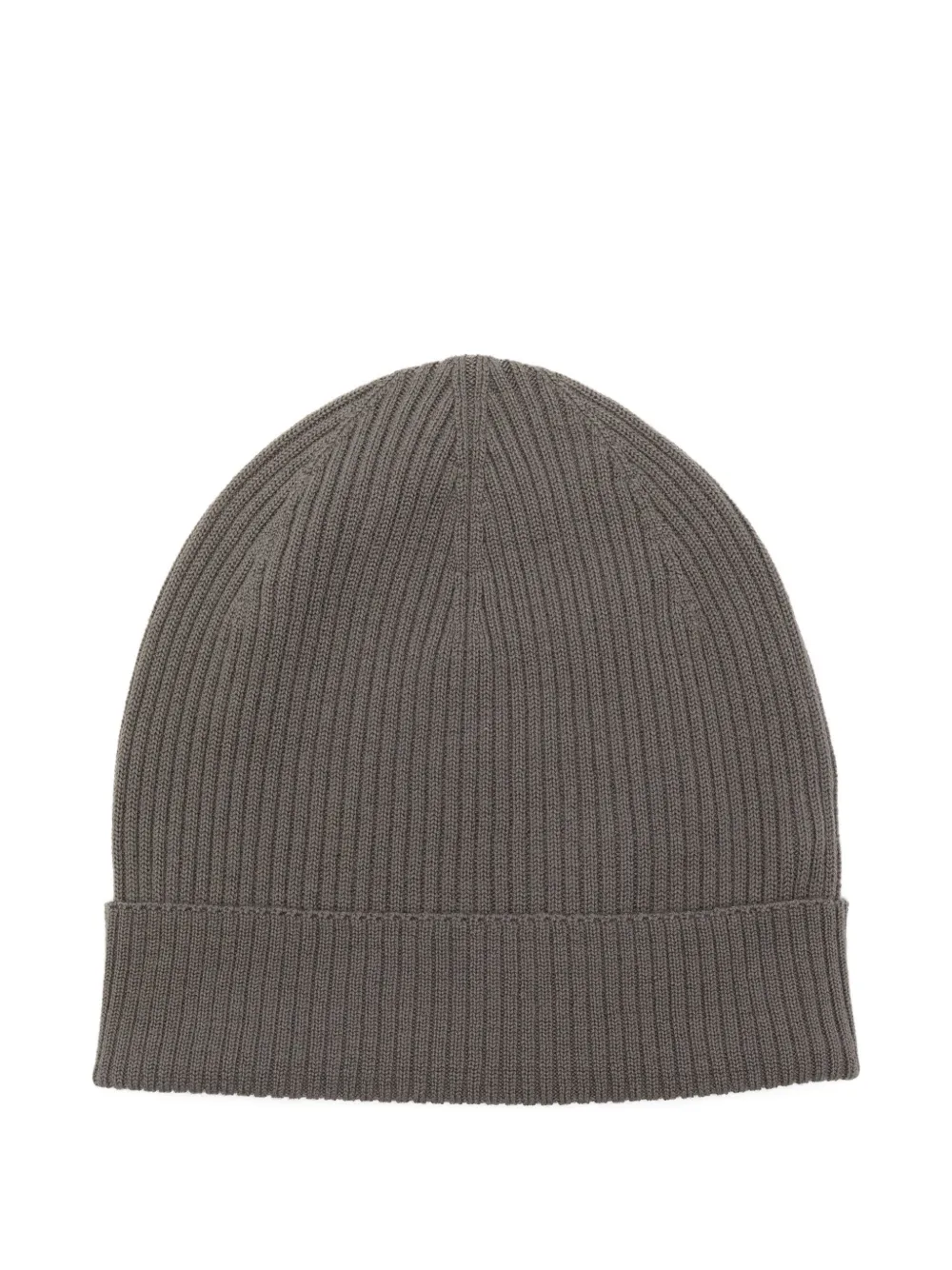 Rick Owens Ribbed Beanie Hat In Gray