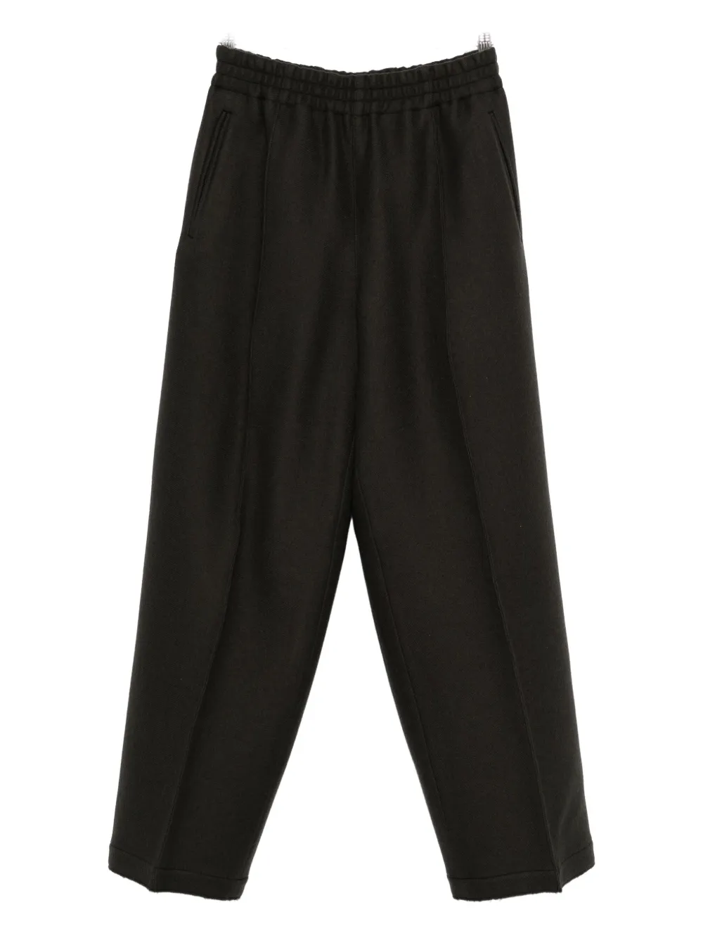 Ami Alexandre Mattiussi Wide-leg Trousers Featuring Elastic Waistband In Black