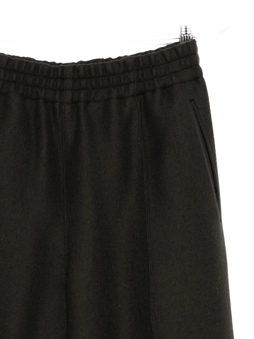 Ami Alexandre Mattiussi Wide-leg Trousers Featuring Elastic Waistband In Black