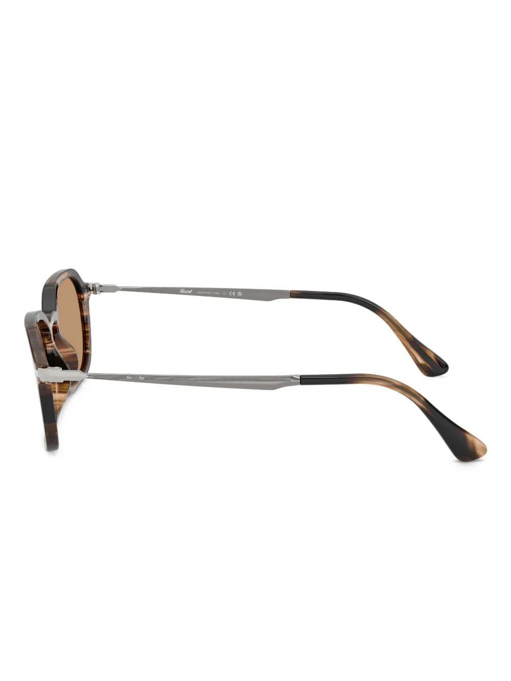 Persol Zonnebril met vierkant montuur Bruin