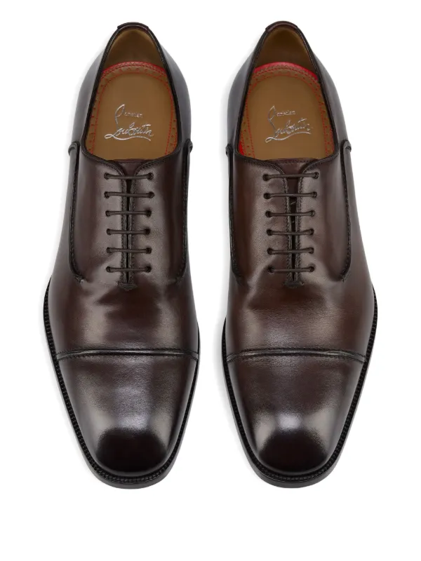 Christian Louboutin cap-toe Flat Oxford Shoes | Brown | FARFETCH display picture 3