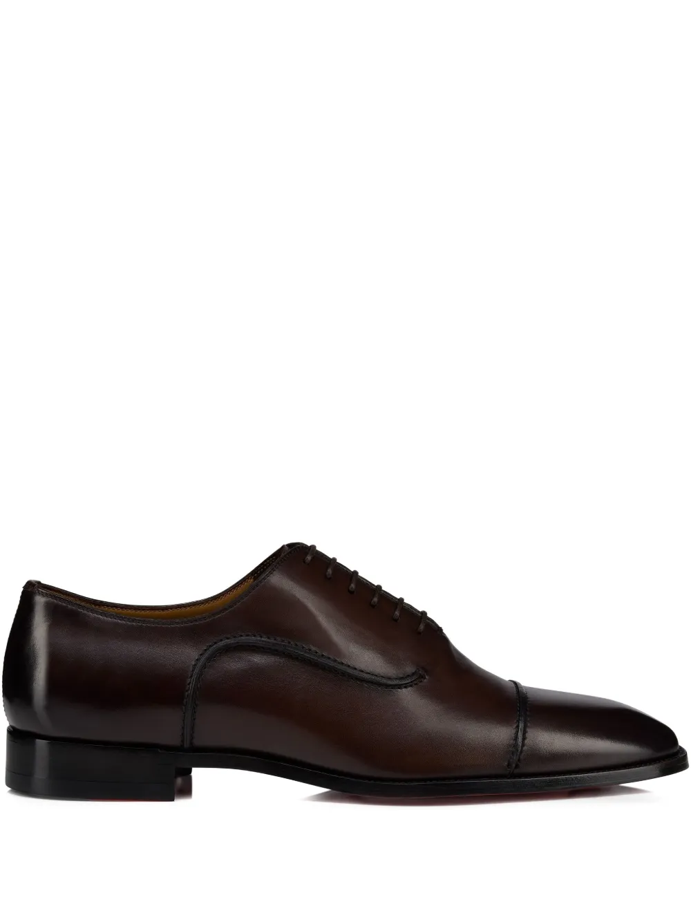 Christian Louboutin cap-toe flat oxford shoes | Brown | Image 1