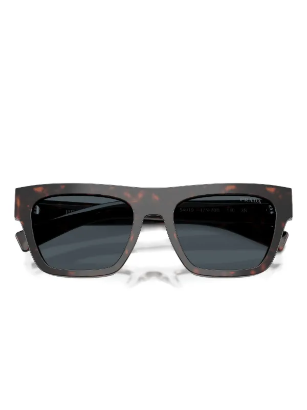 Prada Eyewear square-frame tortoiseshell-effect Sunglasses | Green