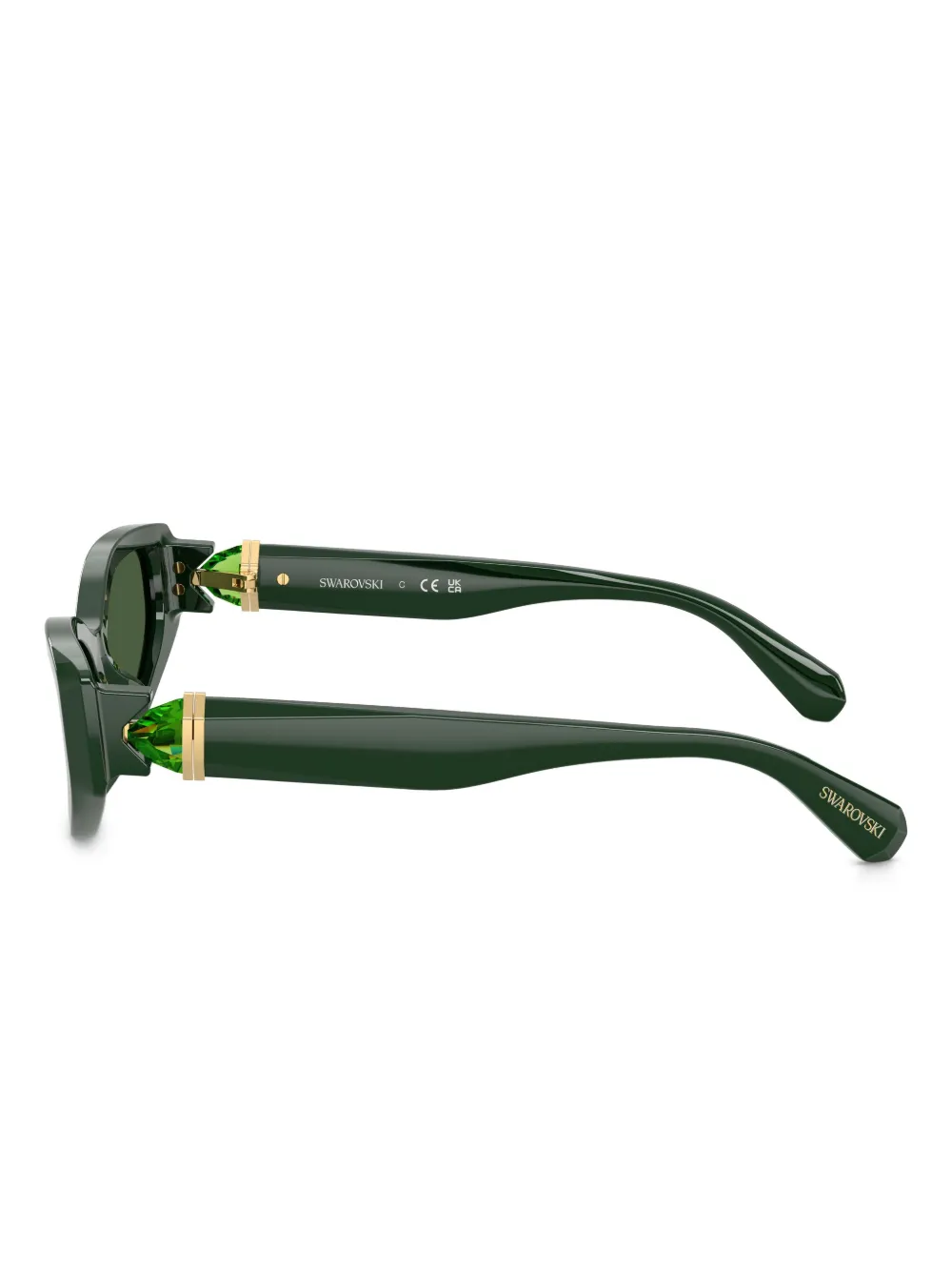 Swarovski Crystal-embellished Cat-eye Sunglasses In Green