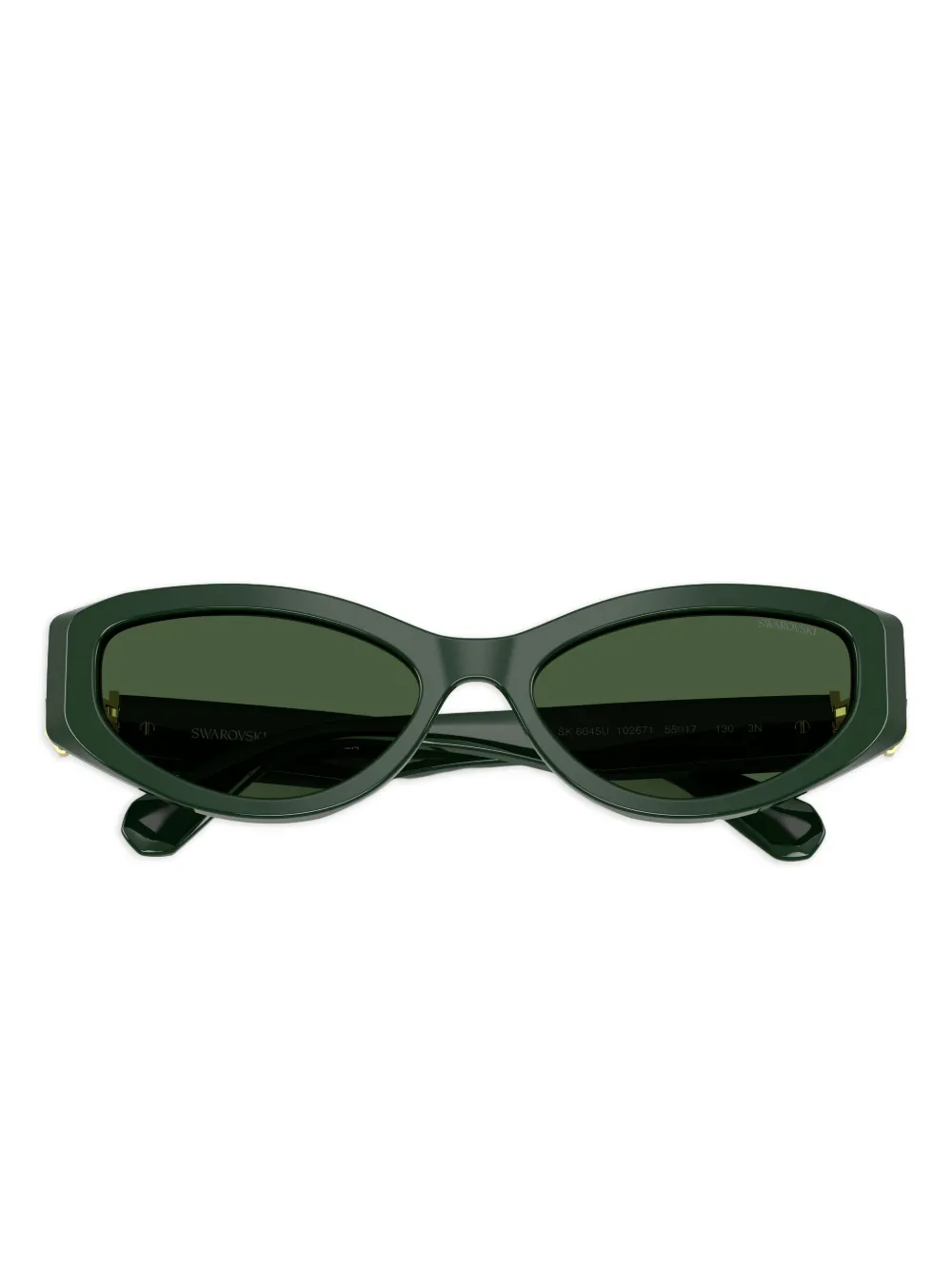 Swarovski Crystal-embellished Cat-eye Sunglasses In Green