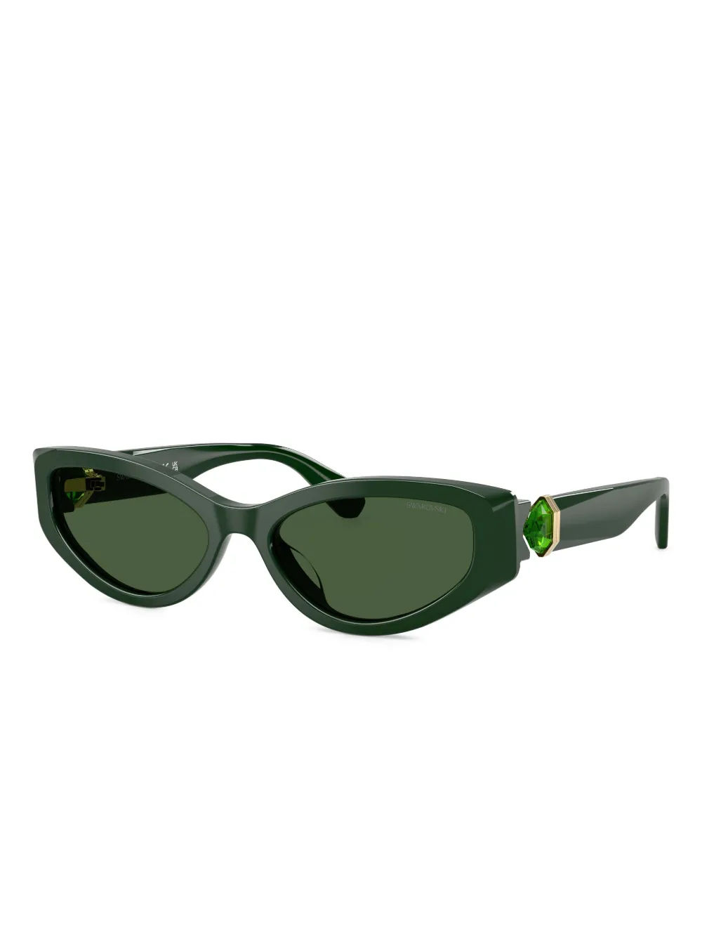 Swarovski Crystal-embellished Cat-eye Sunglasses In Green