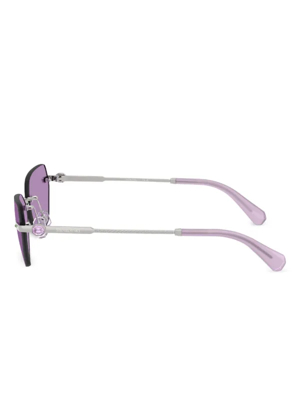 Swarovski Eyewear crystal-embellished Rimless Sunglasses  display picture 3