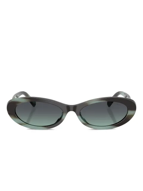 Tiffany & Co. oval-frame striped sunglasses