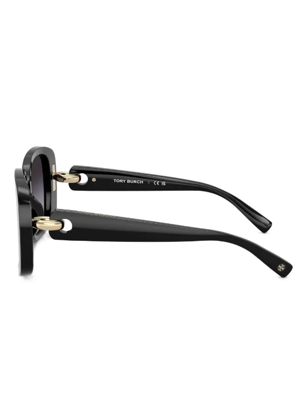 Tory Burch Gradient square-frame Sunglasses | Black | FARFETCH display picture 3