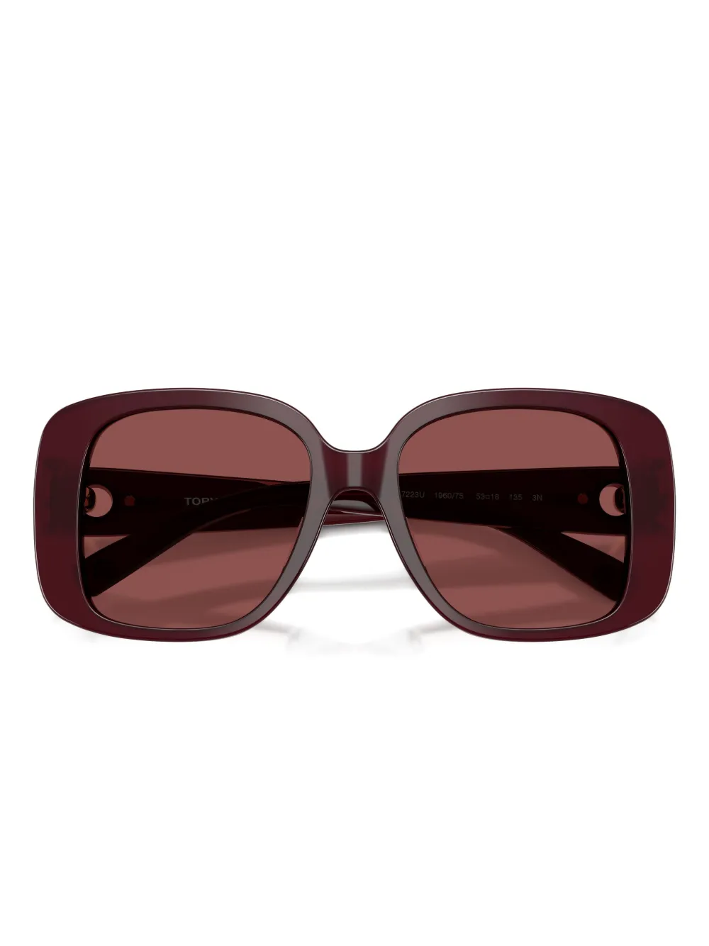 Tory Burch 53mm Gradient Square Sunglasses In Burgundy