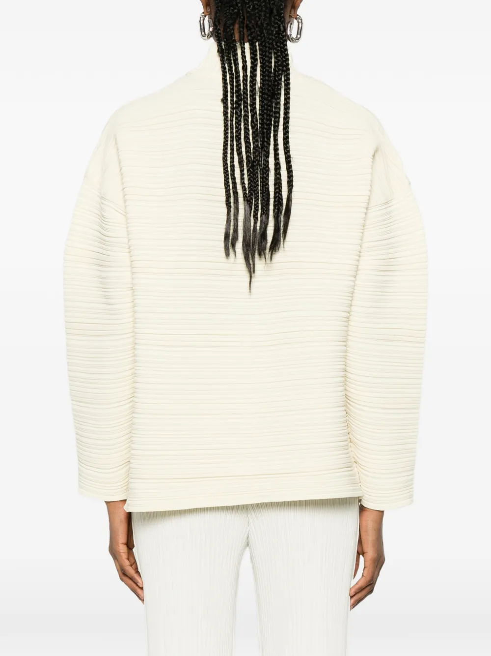 Pleats Please Issey Miyake Geplooide trui Geel