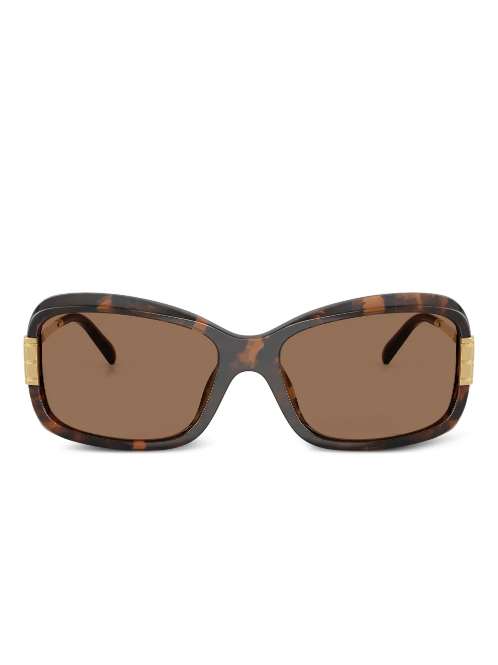 Tory Burch tortoiseshell rectangle sunglasses | Green | Image 1