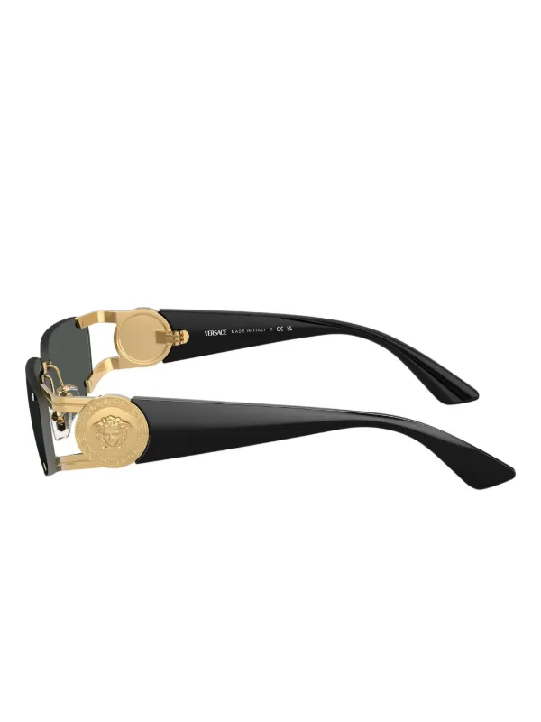 Versace Eyewear Medusa Honor Rimless rectangle-frame Sunglasses