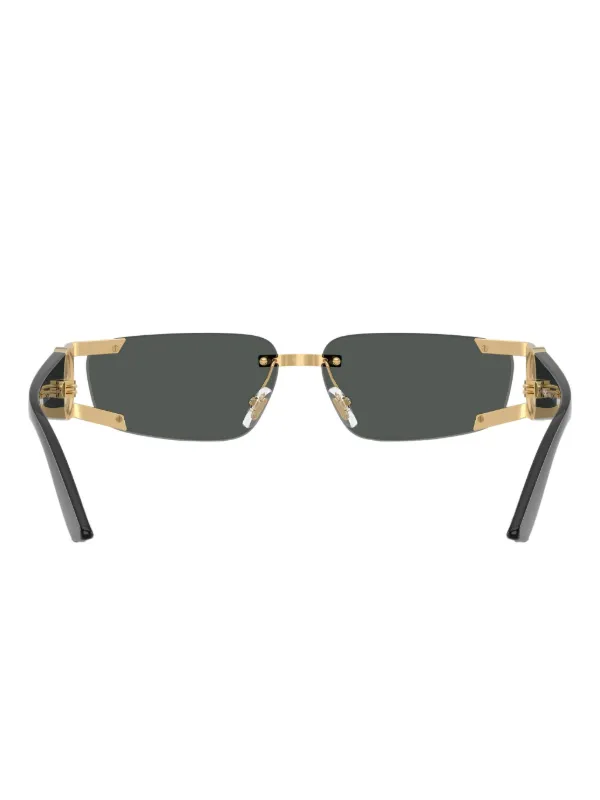 小物 VERSACE Sunglasses Medusa Rimless Versace Eyewear medusa-embellished Rimless Sunglasses | Gold