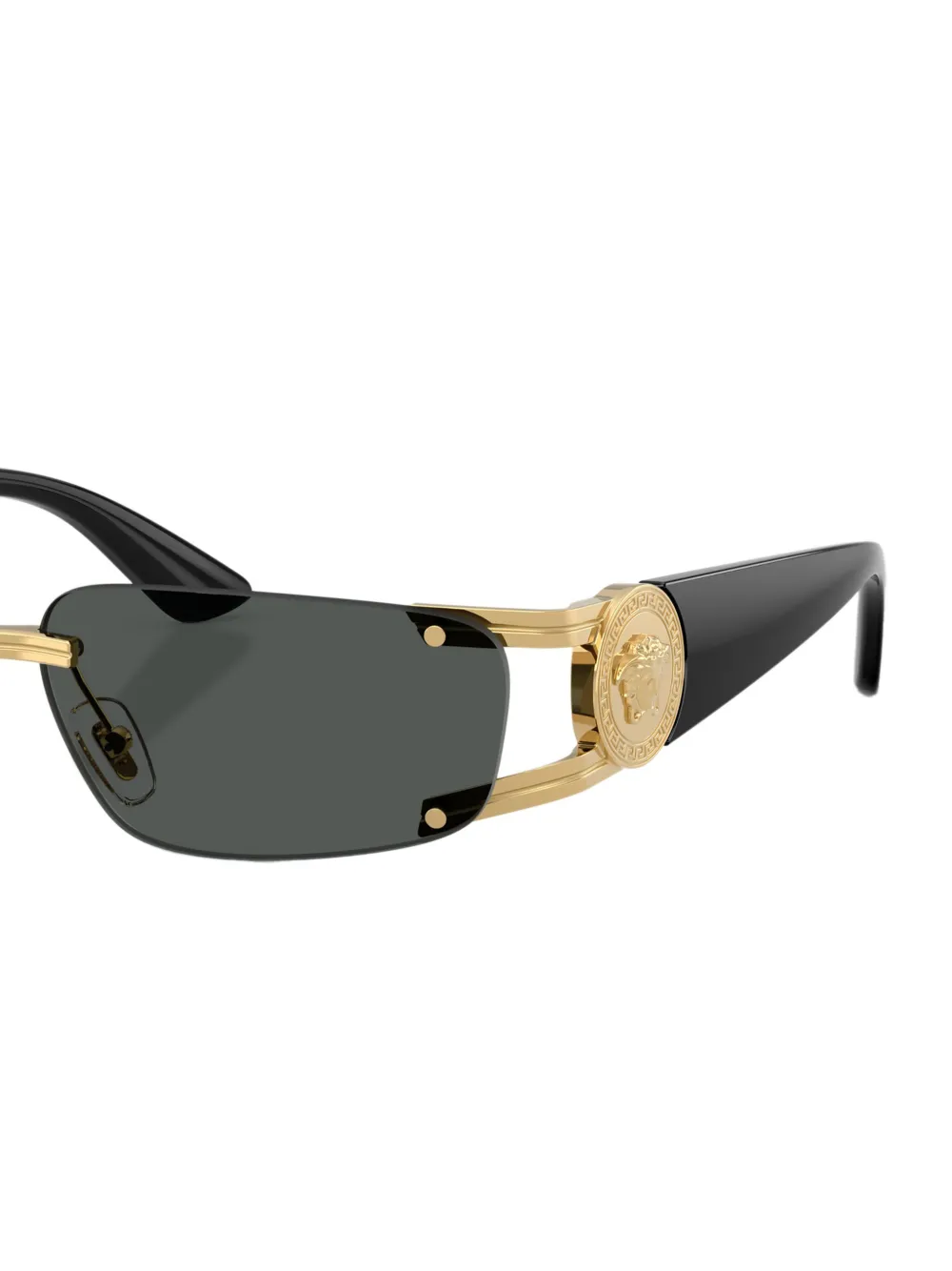 Versace Eyewear Medusa Honor Rimless rectangle-frame Sunglasses