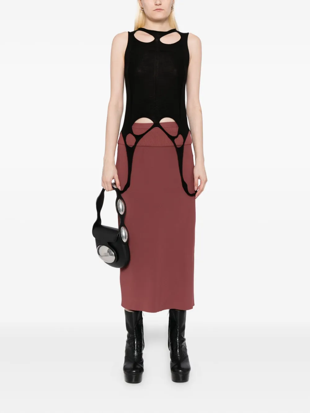 Rick Owens knee bias skirt - Roze