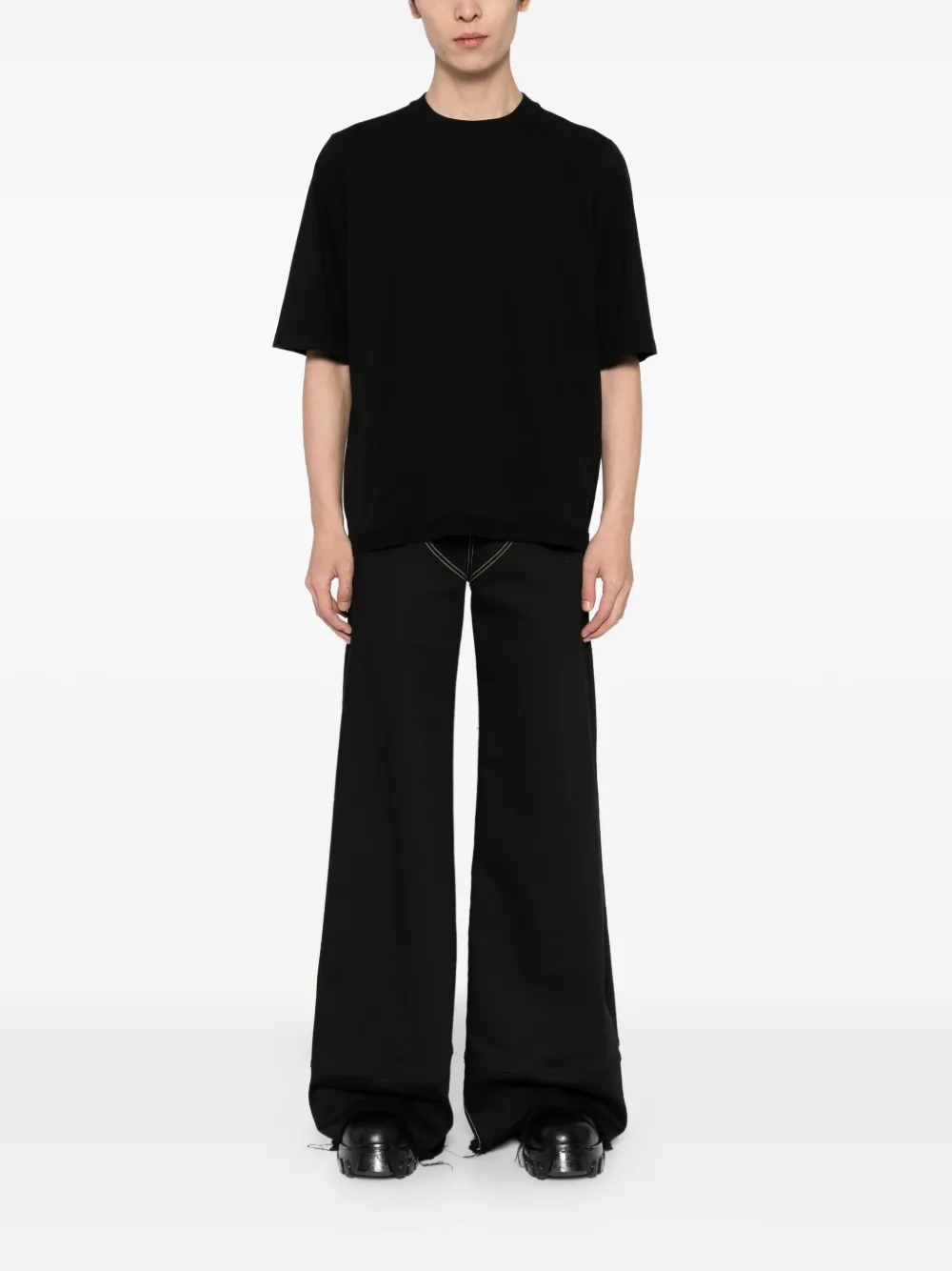 Rick Owens DRKSHDW T-shirt met ronde hals - Zwart