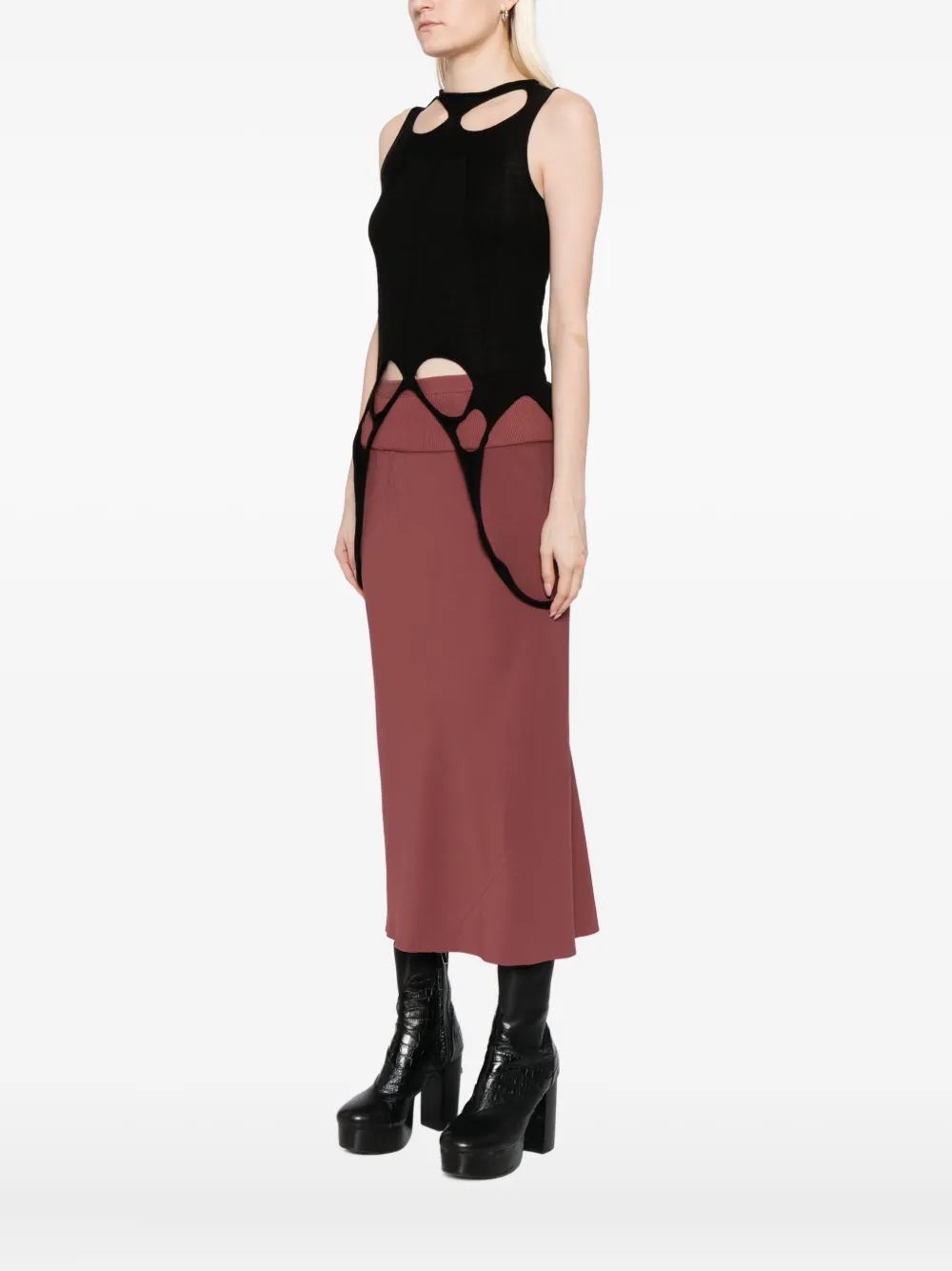  Rick Owens Slashed Sl Pull Vest - Black 