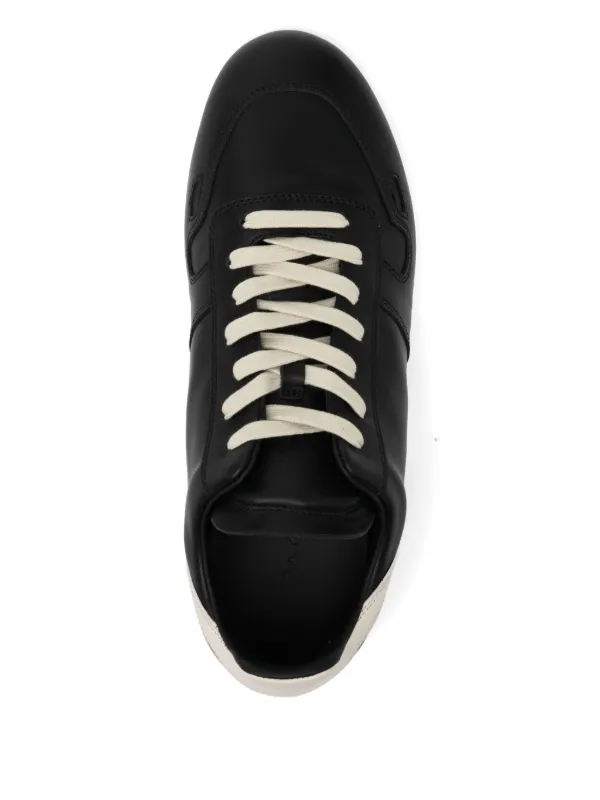Rick owens レザー ブラック スニーカー RICK OWENS Hollywood Runway Low スニーカー ブラック/ブラック
