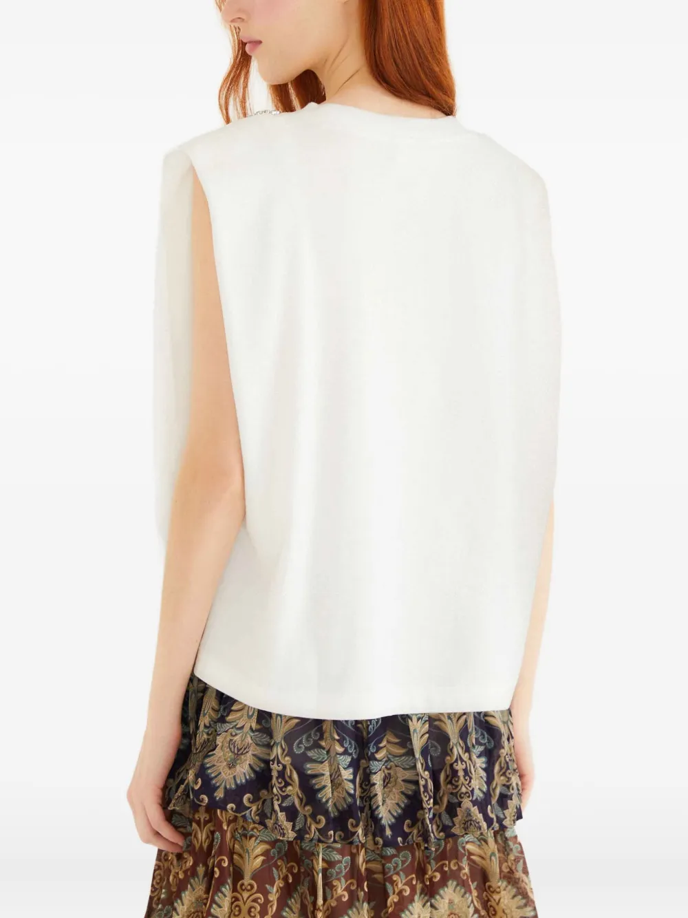 FARM Rio Tanktop verfraaid met ster Wit