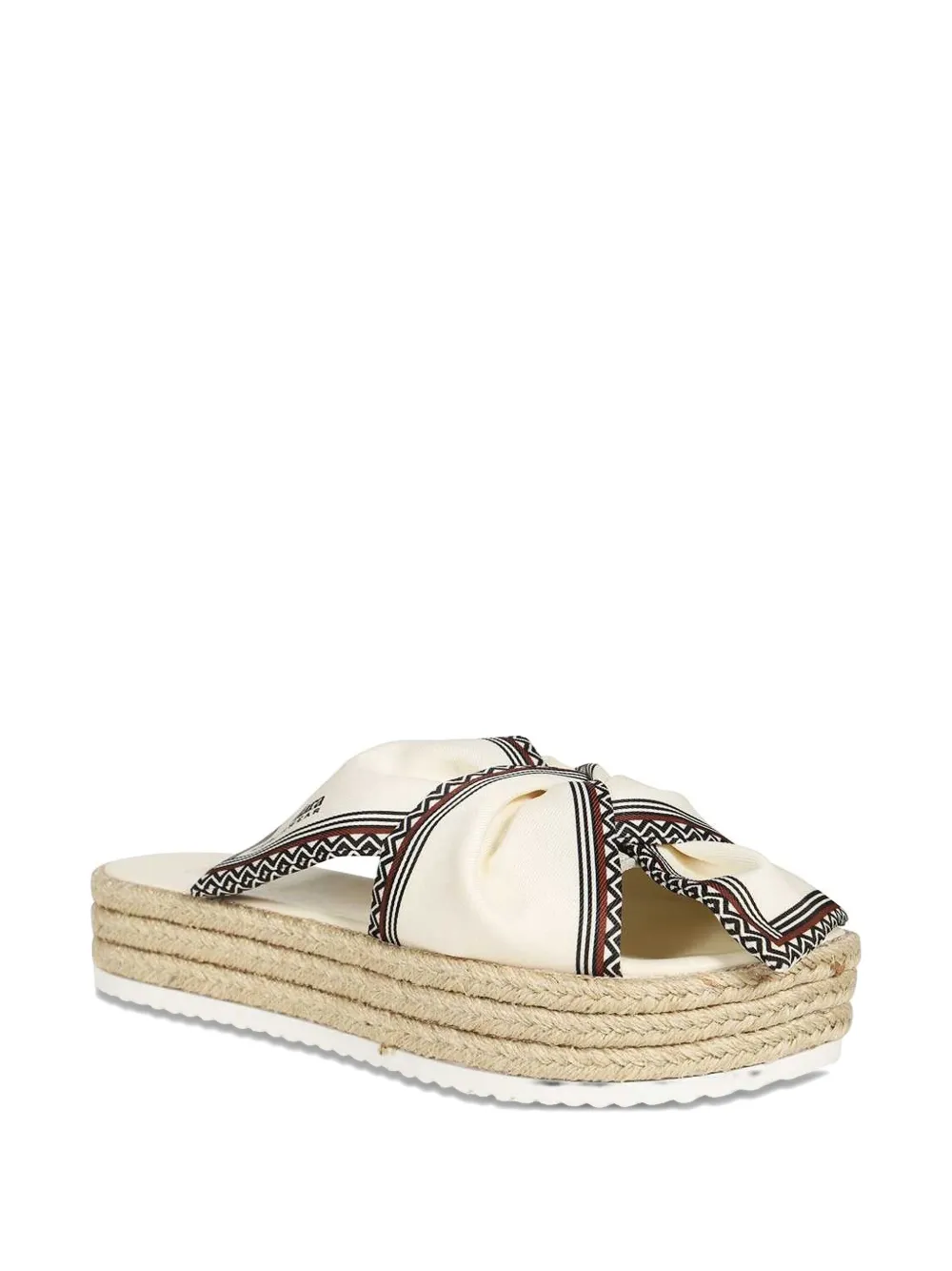 Max Mara Bow-detail Platform Sandals In White