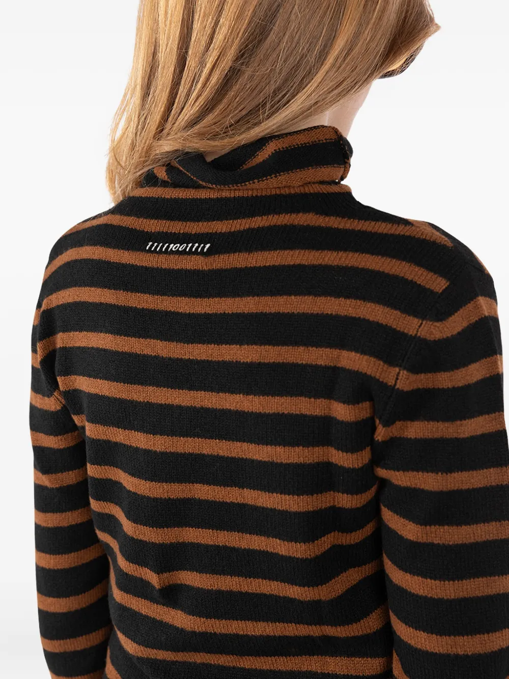 Société Anonyme Striped Roll-neck Sweater In Brown