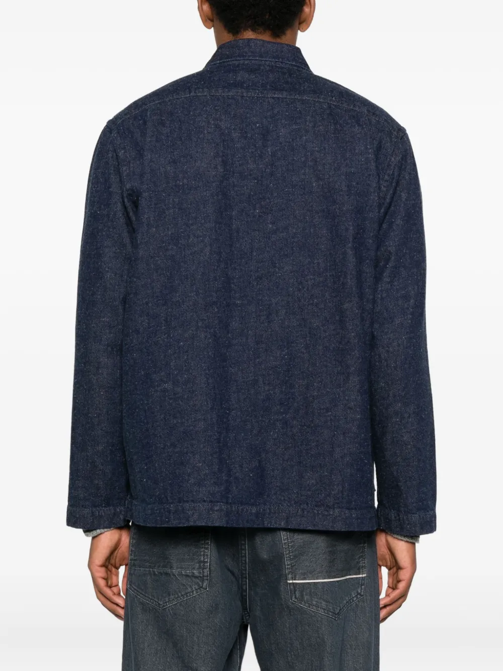 Universal Works Patch-pocket Denim Jacket In Blue