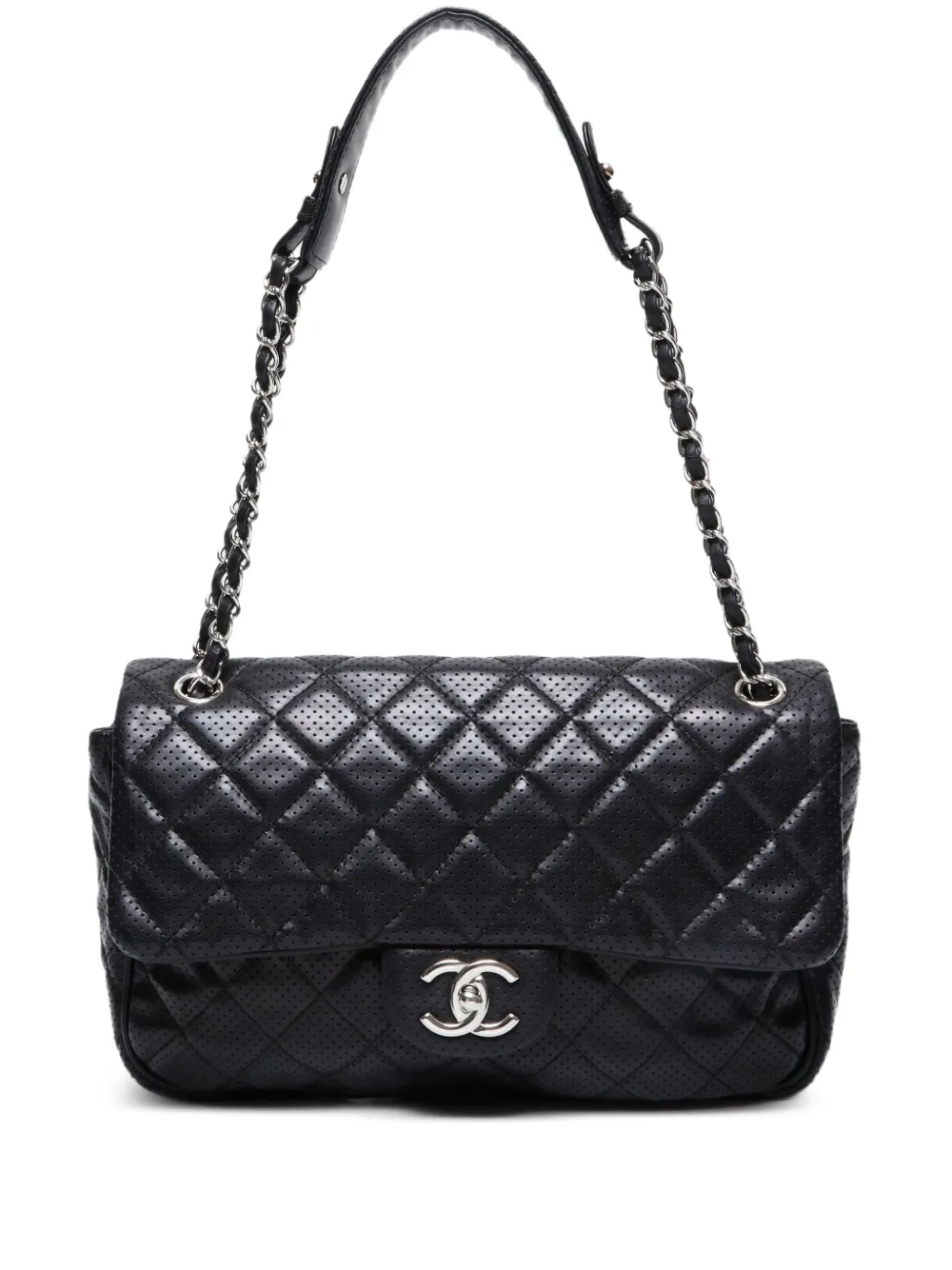 CHANEL Pre-Owned 2011 フラップ マトラッセ チェーンストラップ ショルダーバッグ - ブラック CHANEL Pre-Owned 2011 フラップ マトラッセ チェーンストラップ ショルダーバッグ - ブラック