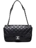 CHANEL Pre-Owned 2011 Flap quilted chain-strap shoulder bag - Black