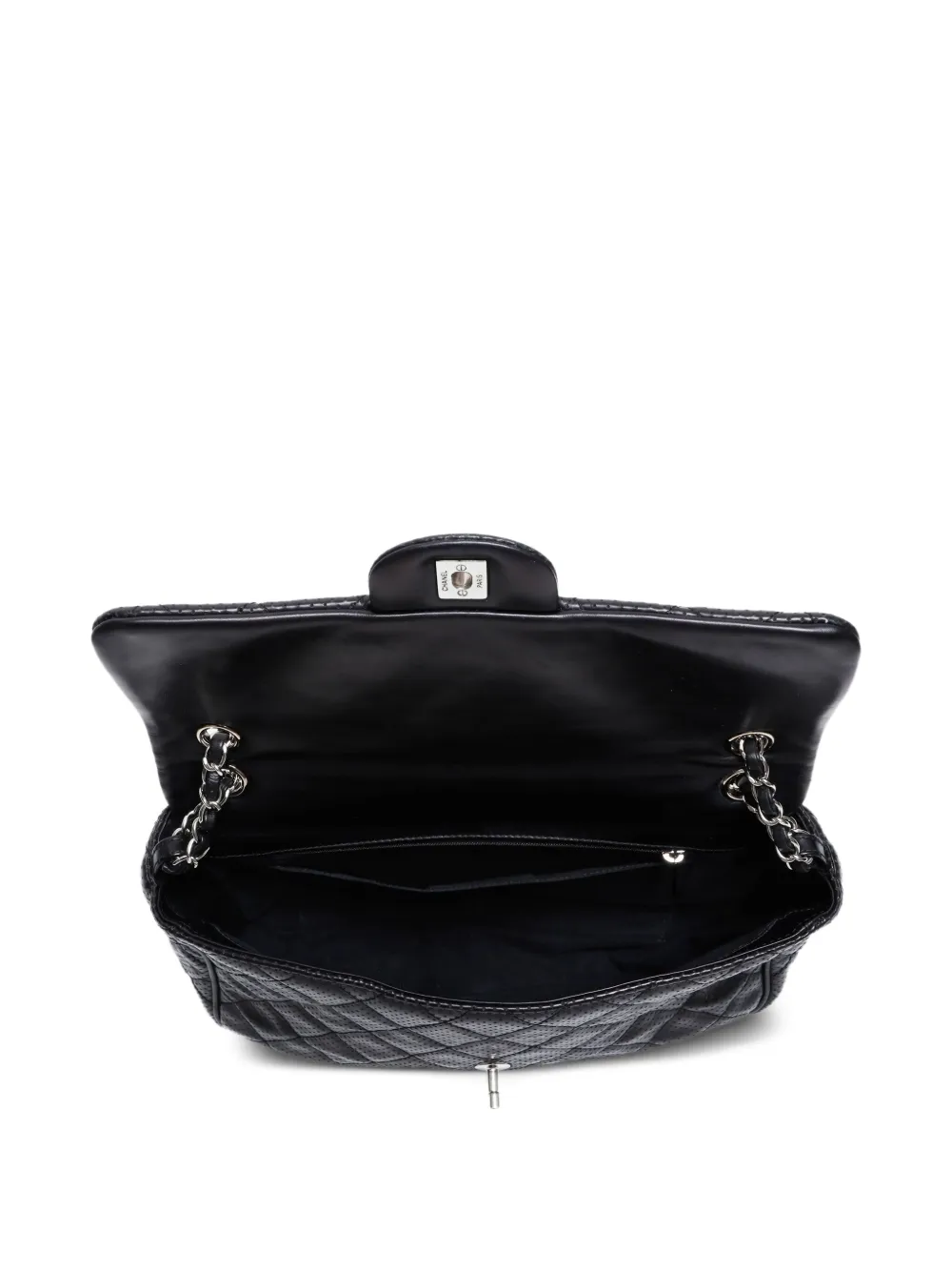 Pre-owned Chanel 2011 Flap Quilted Chain-strap Shoulder Bag In Black