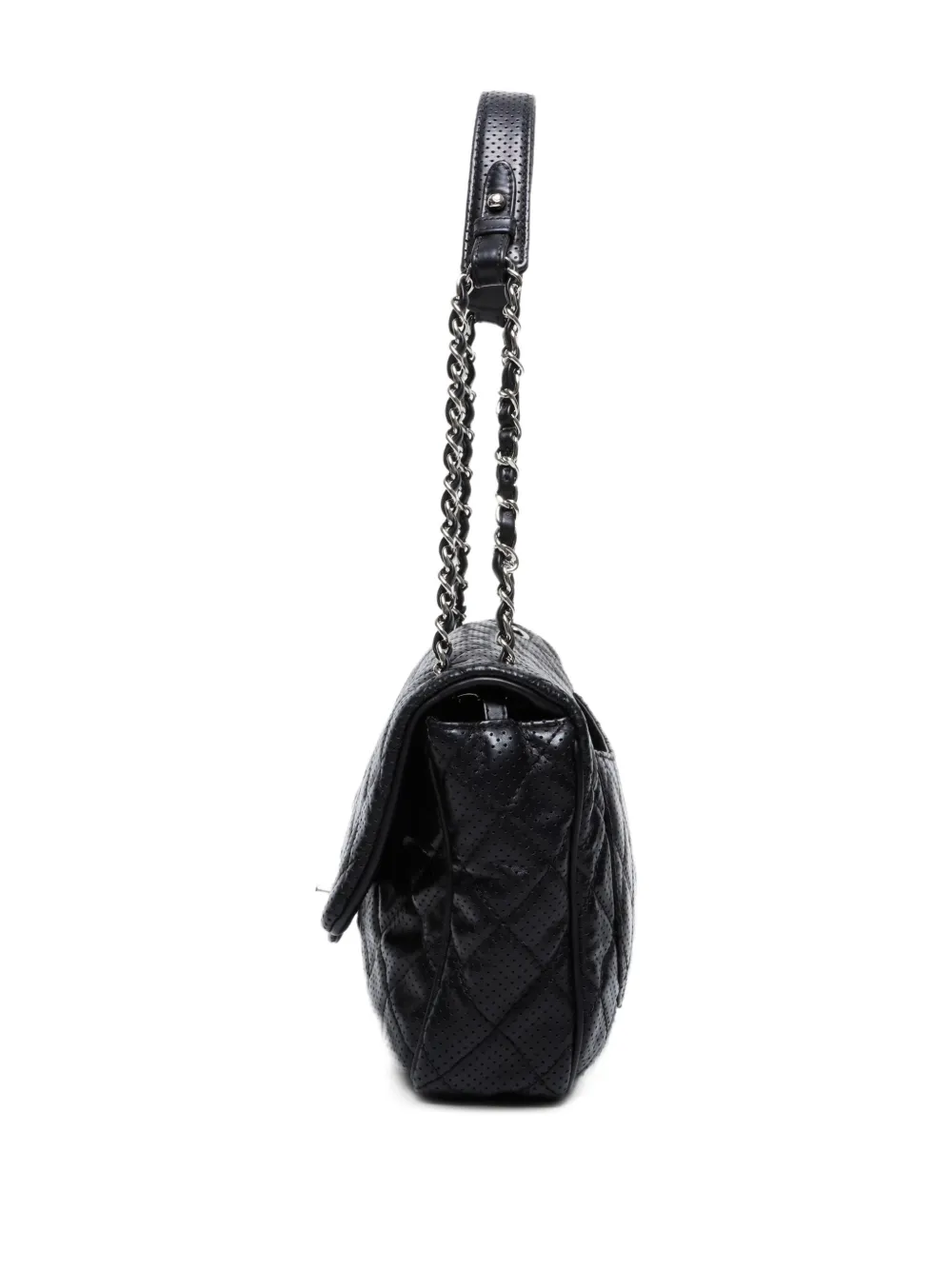 Pre-owned Chanel 2011 Flap Quilted Chain-strap Shoulder Bag In Black