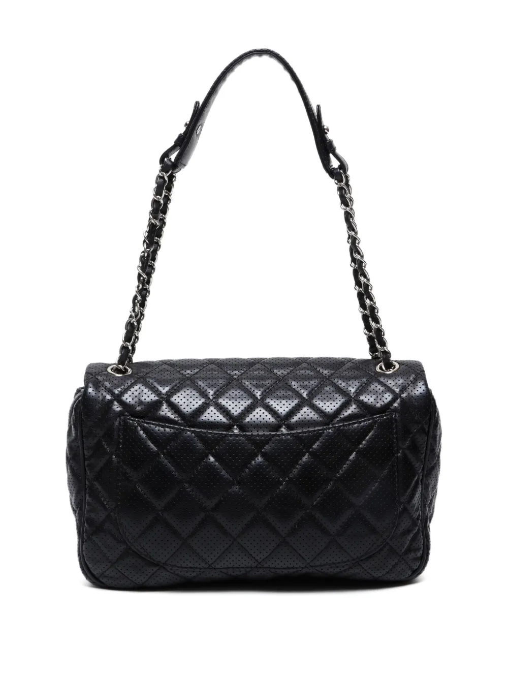 Pre-owned Chanel 2011 Flap Quilted Chain-strap Shoulder Bag In Black