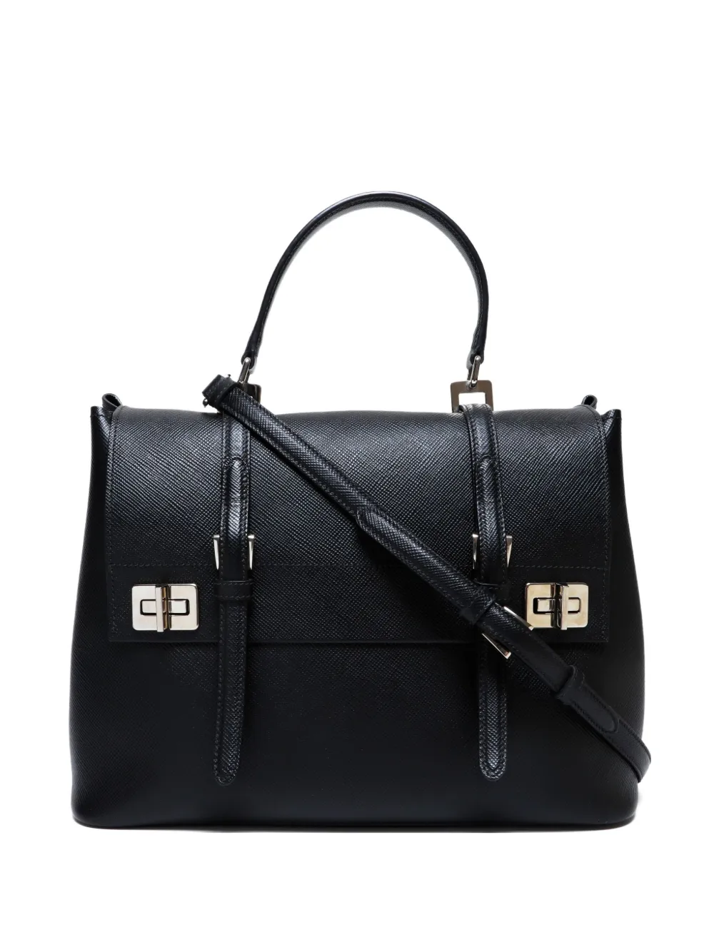 Pre-owned Prada 2015-2025 Leather Bag In Black