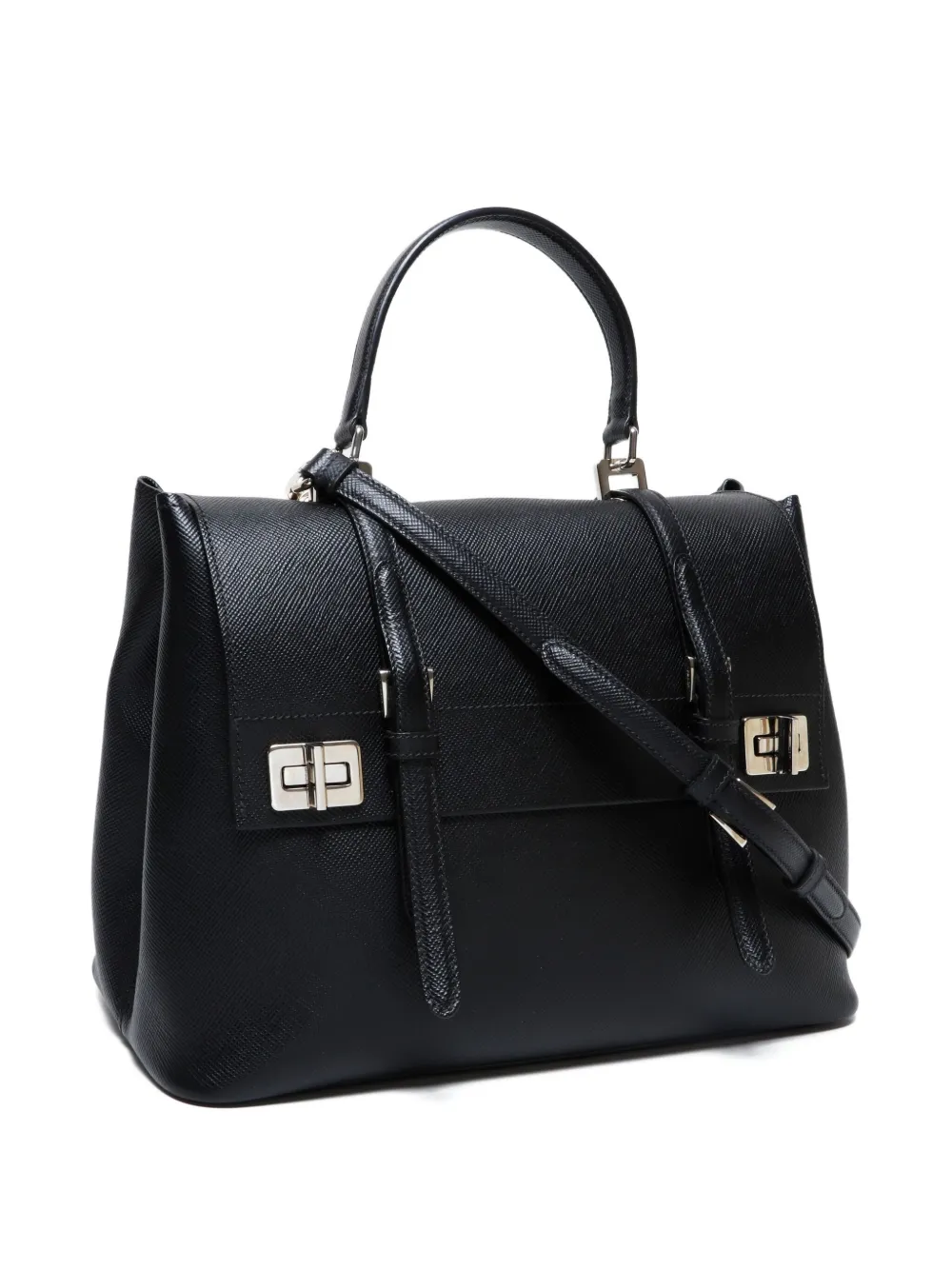 Pre-owned Prada 2015-2025 Leather Bag In Black