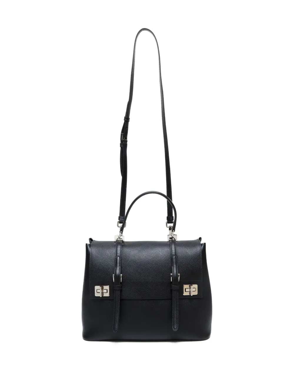 Pre-owned Prada 2015-2025 Leather Bag In Black