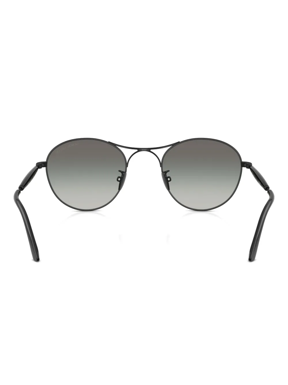 Giorgio Armani Round-frame Gradient Sunglasses In Black